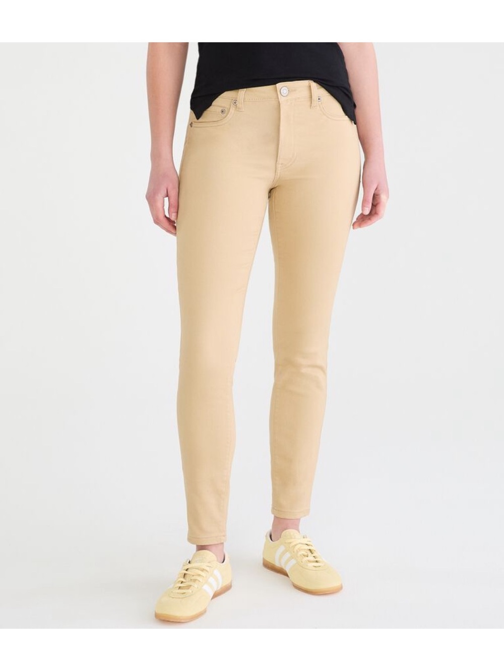 Aeropostale Women's Skinny high rise jegging in Beige